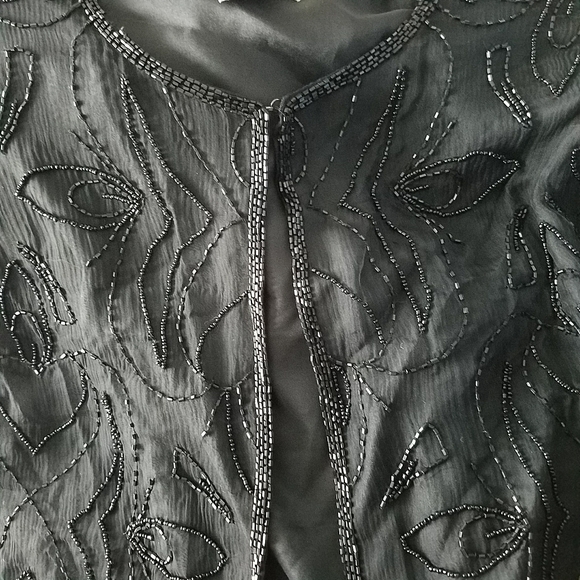 JMD New York 100% Silk Beaded Top - Picture 3 of 7